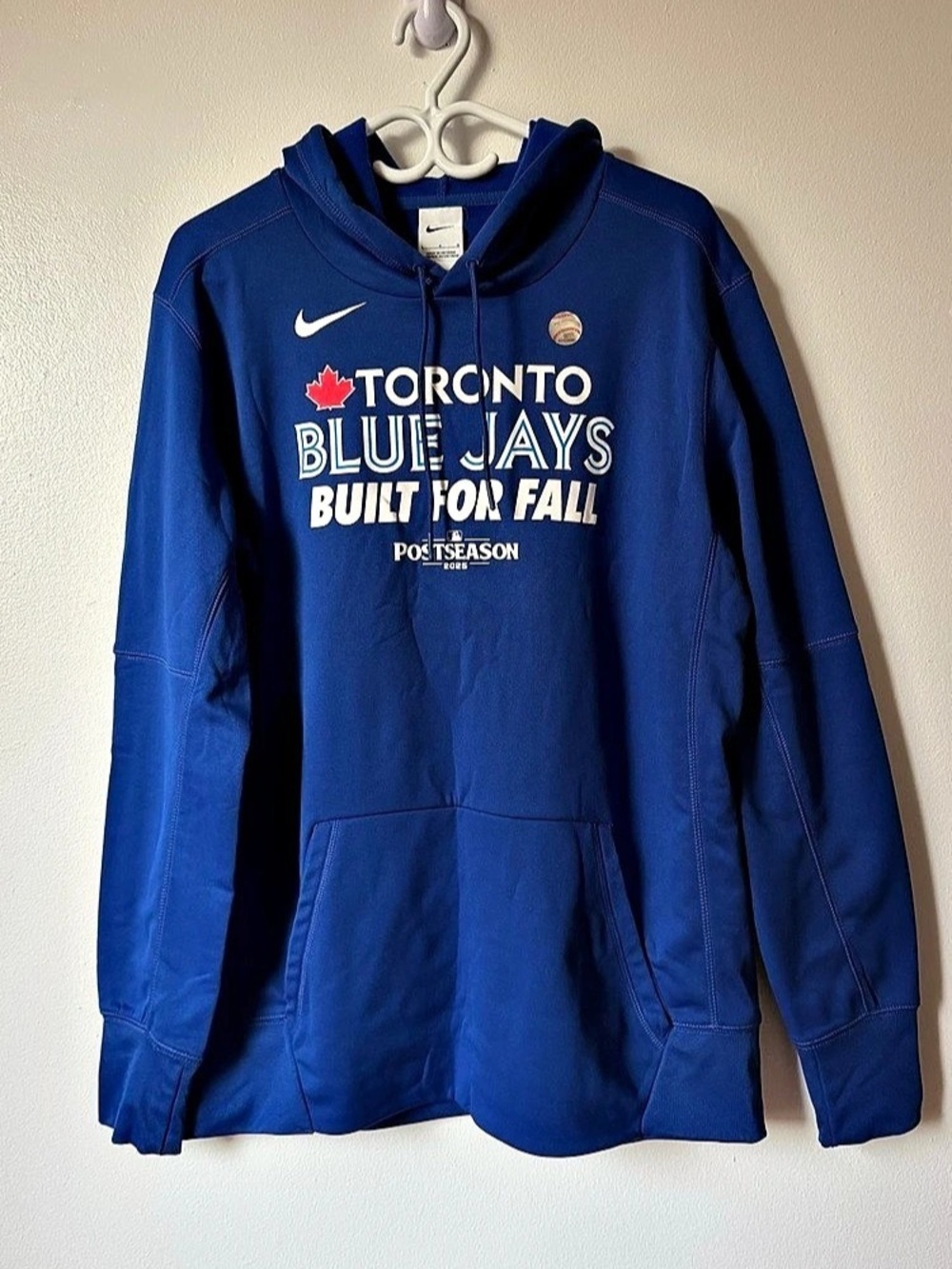 Nike Toronto Blue Jays Authentic Collection Built For Fall Postseason Hoodie.